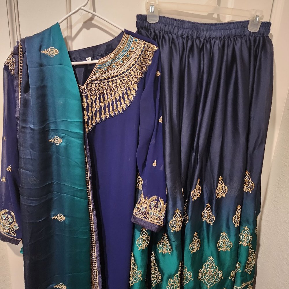 Georgette Straight Ghagra Style Salwar for Womens LTT